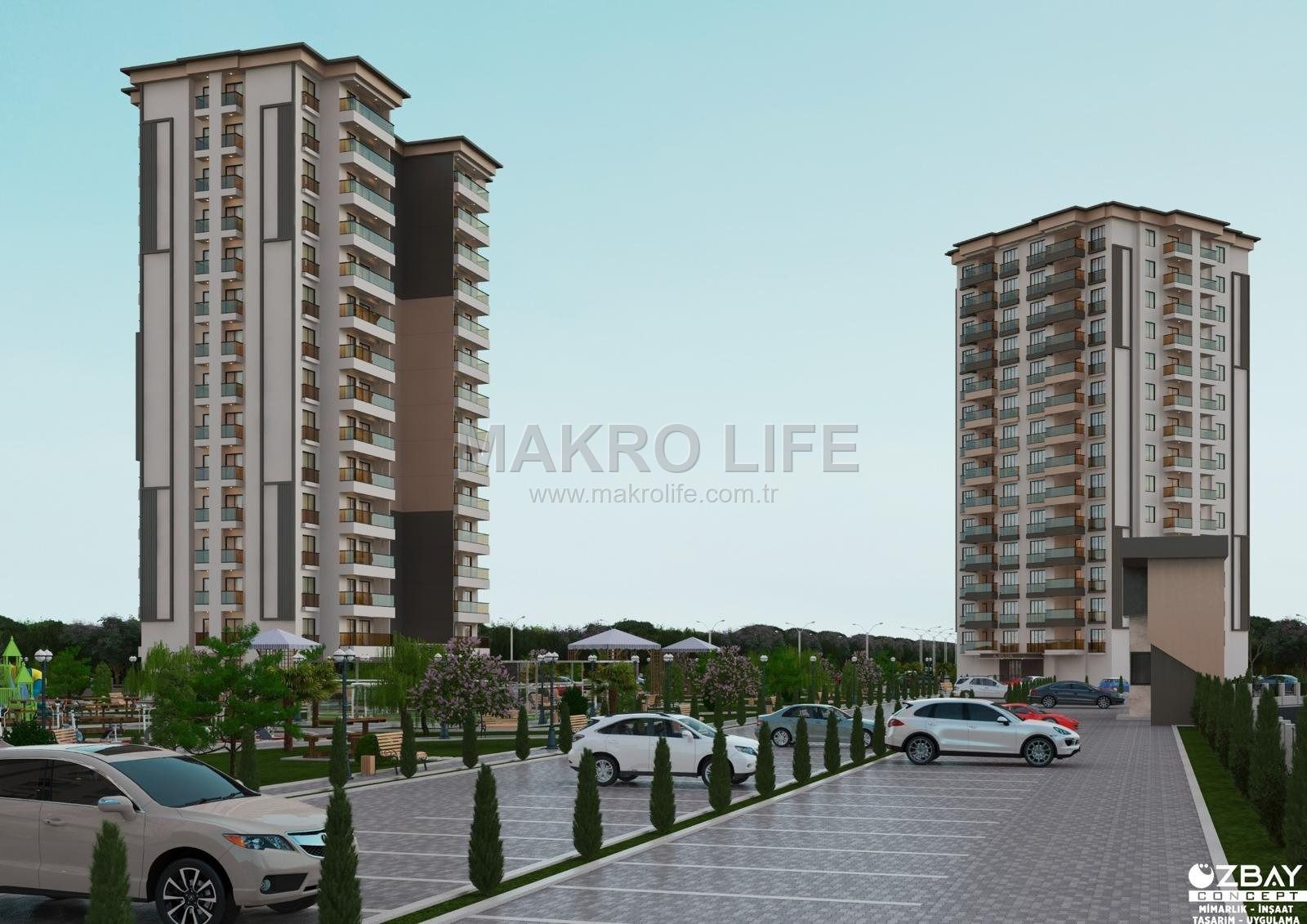 MAKROLIFE DEN SATILIK SIFIR TEMELDEN 2+1 DAİRELER