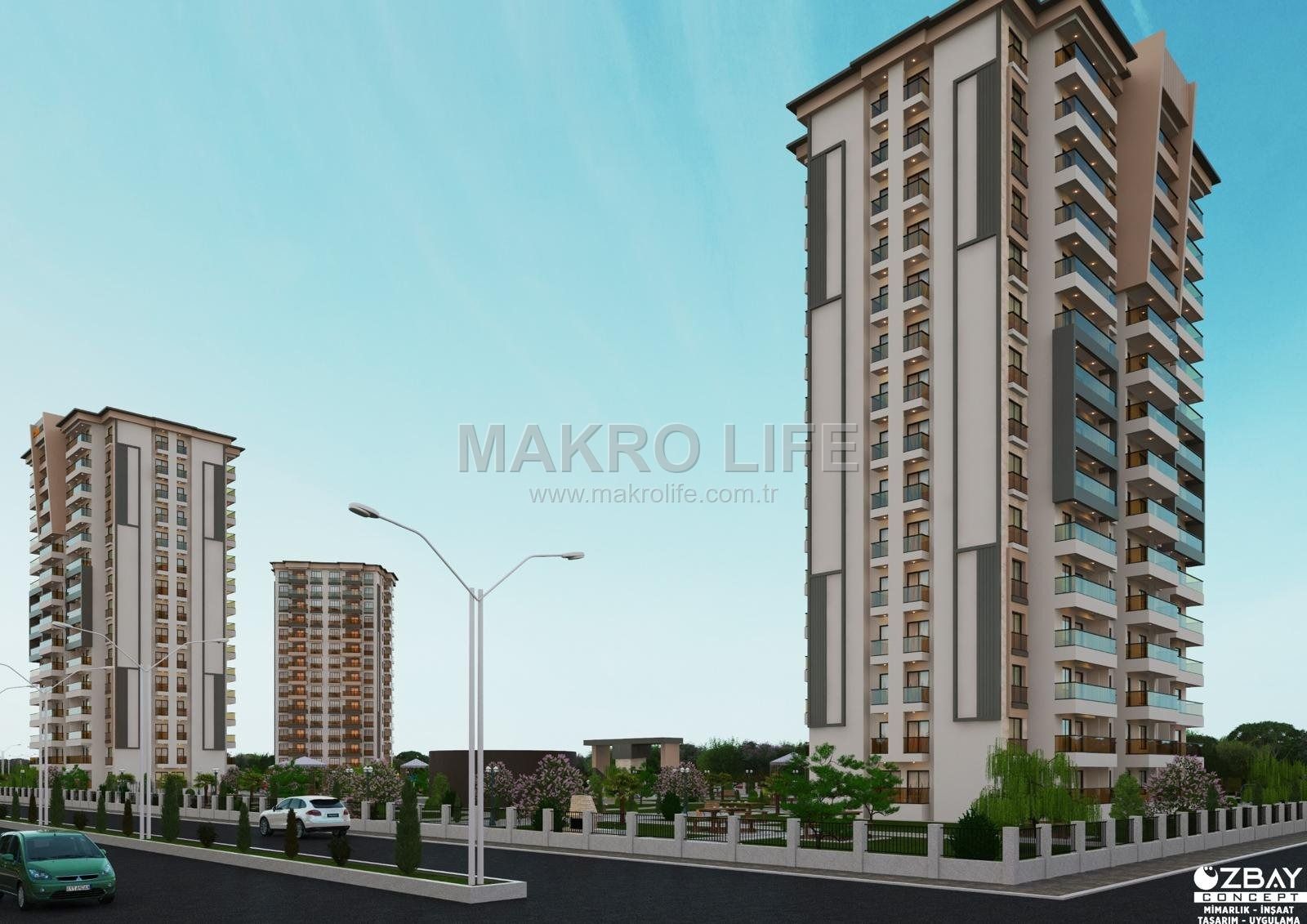 MAKROLIFE DEN SATILIK SIFIR TEMELDEN 2+1 DAİRELER
