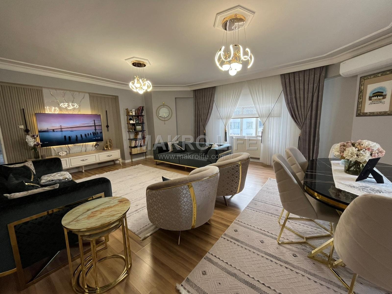 KAYAPINAR KENT MEYDANI CİVARI FULL YAPILI 3+1 SATILIK DAİRE